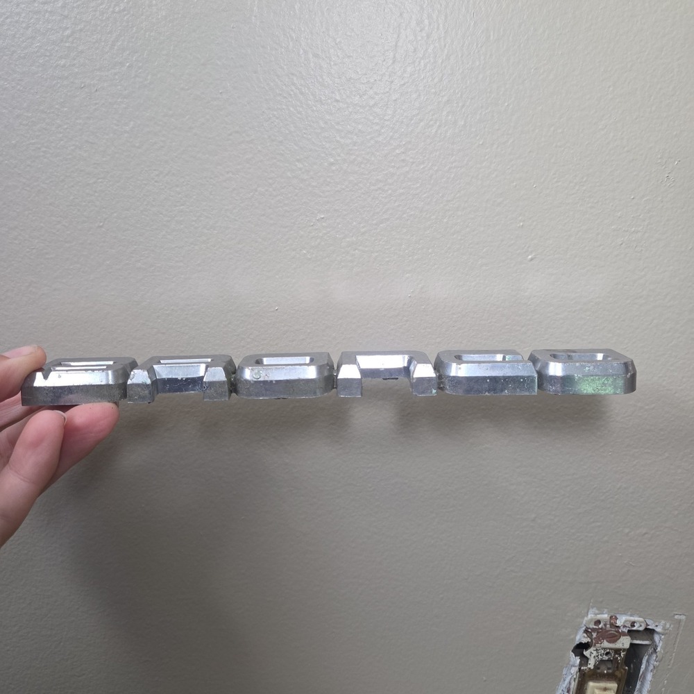 Ford Bronco Fender Emblem Nameplate OEM Chrome Metal E0TB-16B114-JC 1980-86 - Picture 3 of 6